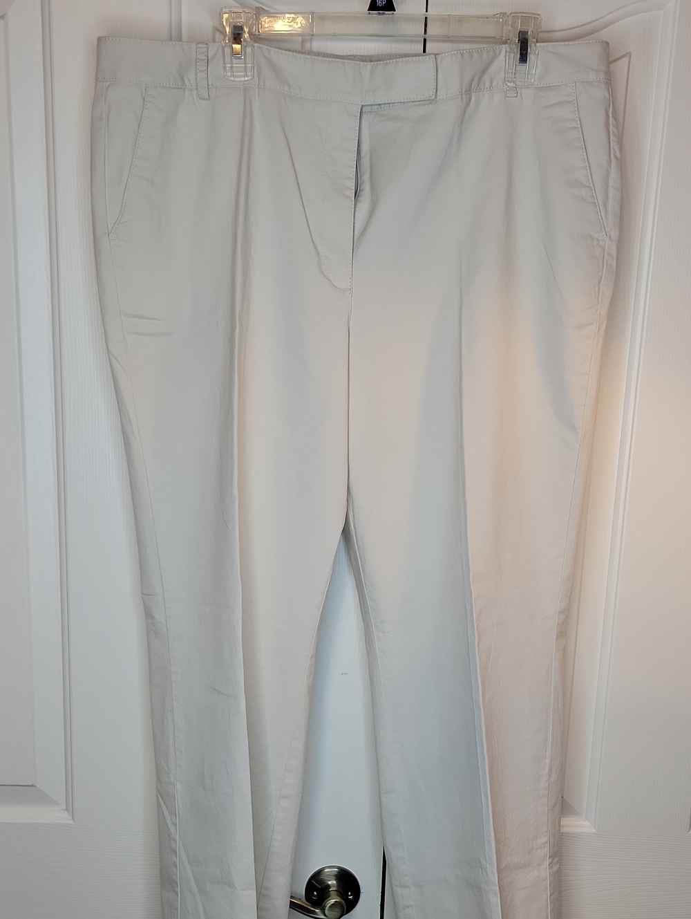 Talbots Cream Straight-Leg Pants